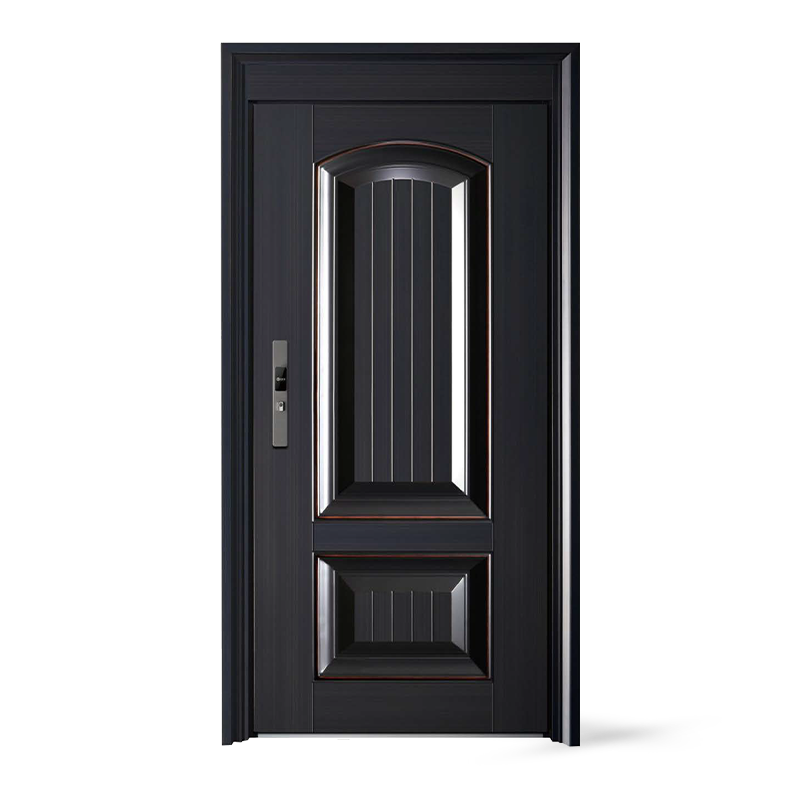Pintu Utama Rumah Keamanan Pintu Tunggal Baja Logam